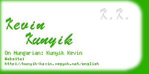 kevin kunyik business card